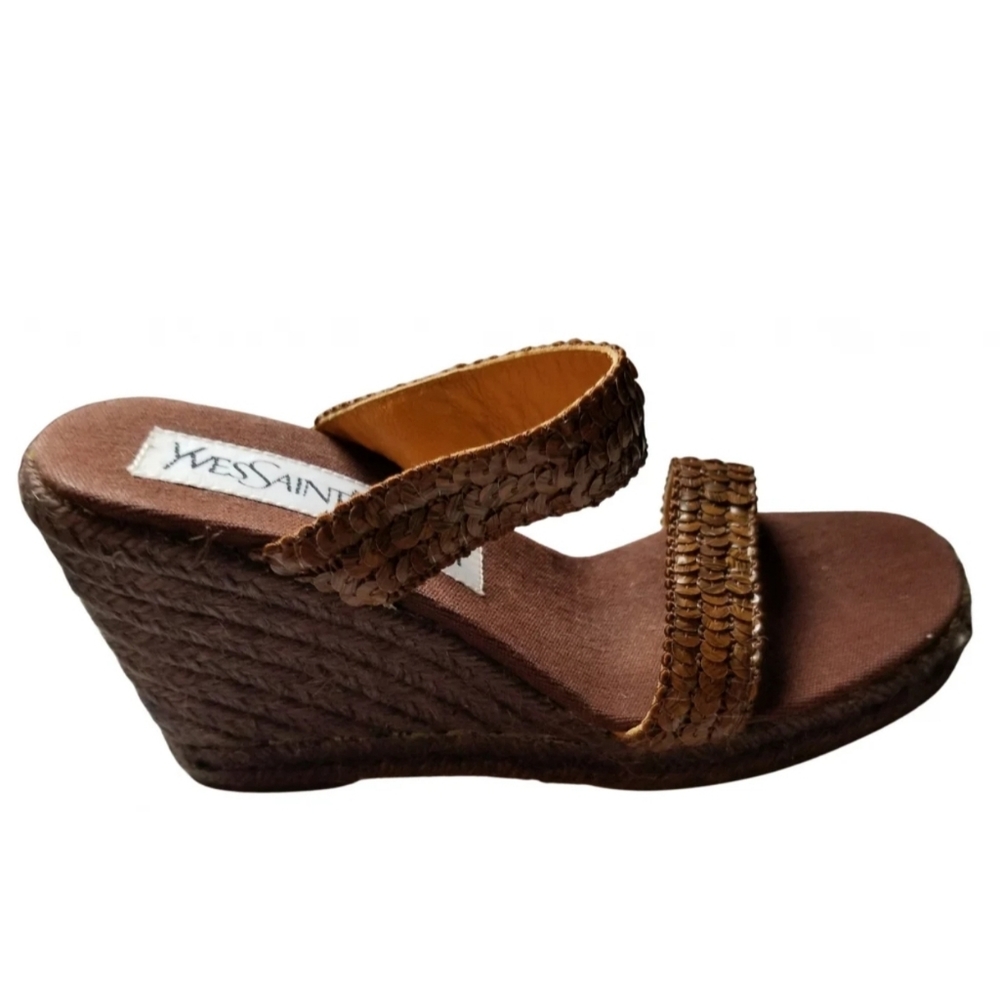 YSL Espadrille Wedge Sandals